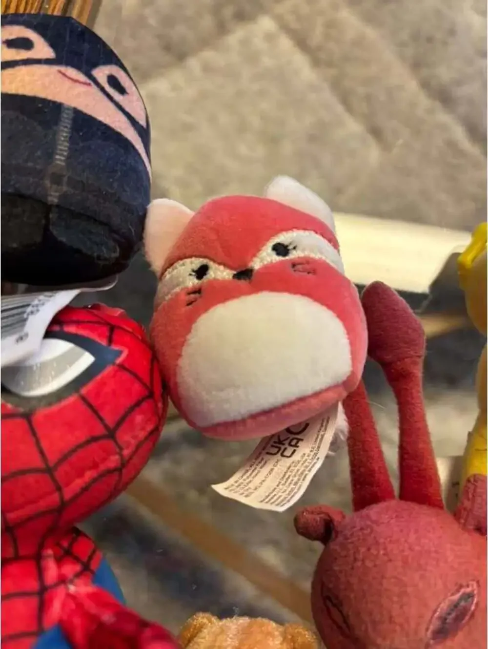Assorted Small Plush Toy Lot - Spider-Man, Disney Tsum Tsum, Teletubbies